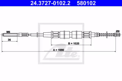 Трос ATE 24.3727-0102.2