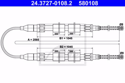 Трос ATE 24.3727-0108.2