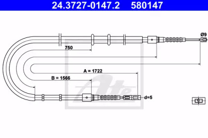 Трос ATE 24.3727-0147.2