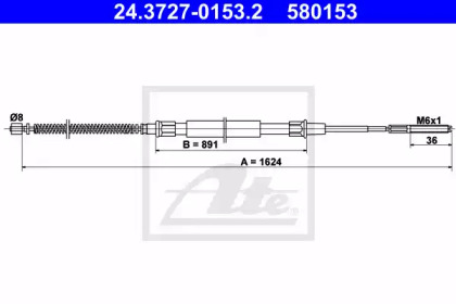 Трос ATE 24.3727-0153.2