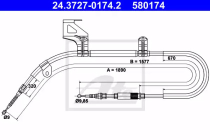 Трос ATE 24.3727-0174.2