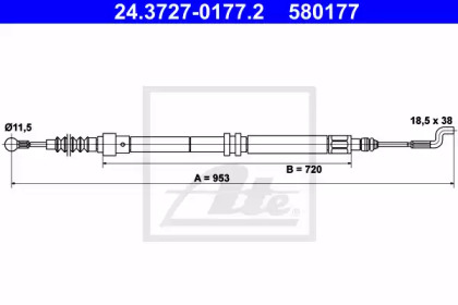 Трос ATE 24.3727-0177.2