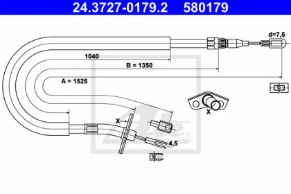 Трос ATE 24.3727-0179.2