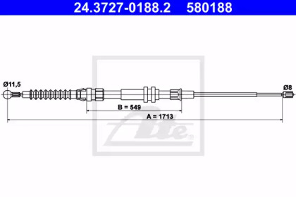 Трос ATE 24.3727-0188.2