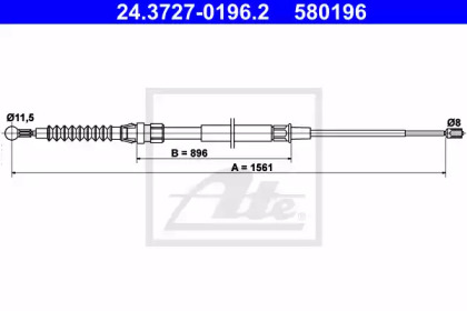 Трос ATE 24.3727-0196.2