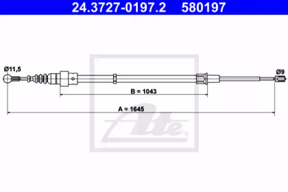 Трос ATE 24.3727-0197.2