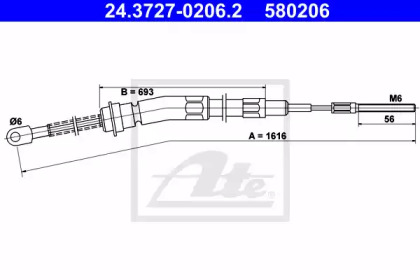 Трос ATE 24.3727-0206.2
