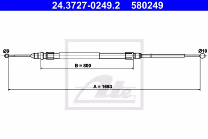 Трос ATE 24.3727-0249.2