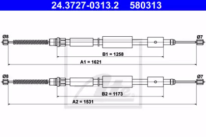 Трос ATE 24.3727-0313.2