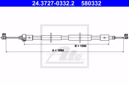 Трос ATE 24.3727-0332.2