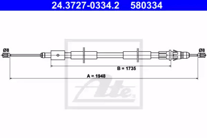 Трос ATE 24.3727-0334.2