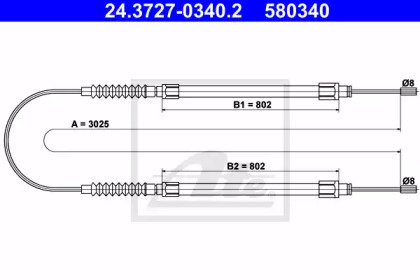 Трос ATE 24.3727-0340.2