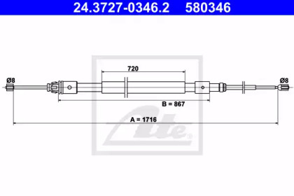 Трос ATE 24.3727-0346.2