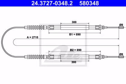 Трос ATE 24.3727-0348.2