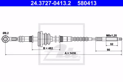 Трос ATE 24.3727-0413.2