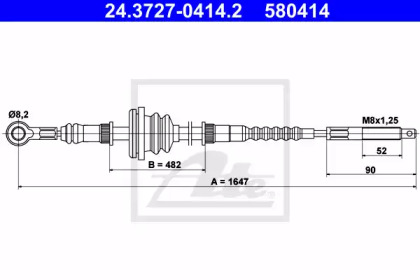 Трос ATE 24.3727-0414.2