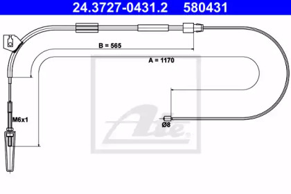 Трос ATE 24.3727-0431.2