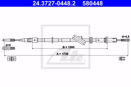 Трос ATE 24.3727-0448.2