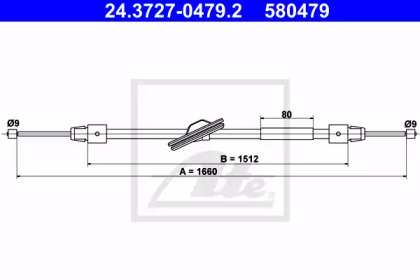 Трос ATE 24.3727-0479.2