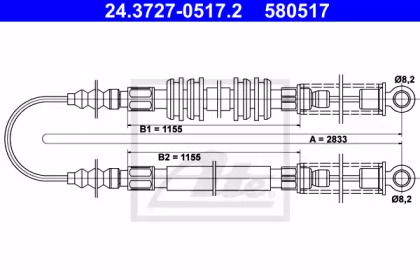 Трос ATE 24.3727-0517.2