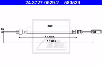 Трос ATE 24.3727-0529.2