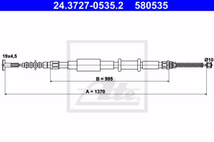 Трос ATE 24.3727-0535.2