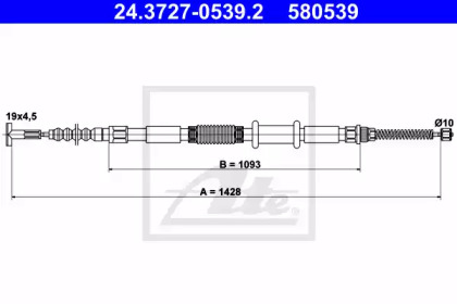 Трос ATE 24.3727-0539.2