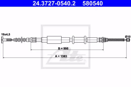 Трос ATE 24.3727-0540.2