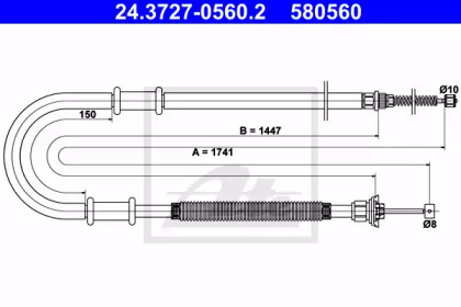 Трос ATE 24.3727-0560.2