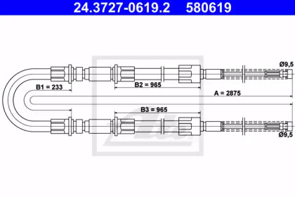 Трос ATE 24.3727-0619.2