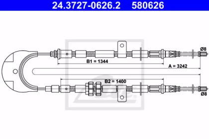 Трос ATE 24.3727-0626.2