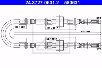 Трос ATE 24.3727-0631.2