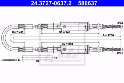 Трос ATE 24.3727-0637.2