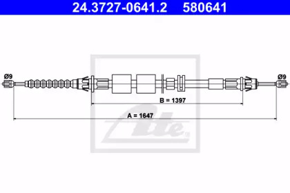 Трос ATE 24.3727-0641.2