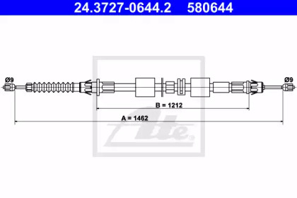 Трос ATE 24.3727-0644.2