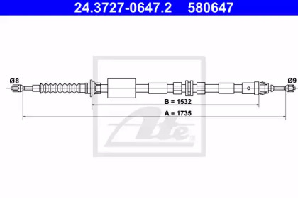 Трос ATE 24.3727-0647.2