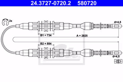 Трос ATE 24.3727-0720.2