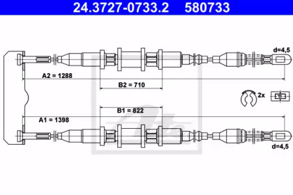 Трос ATE 24.3727-0733.2