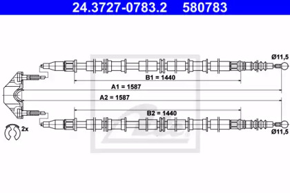 Трос ATE 24.3727-0783.2