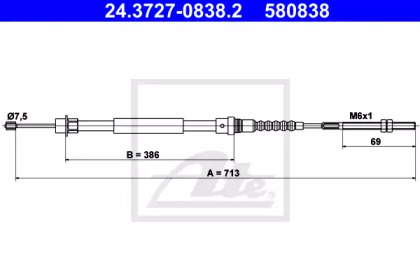 Трос ATE 24.3727-0838.2