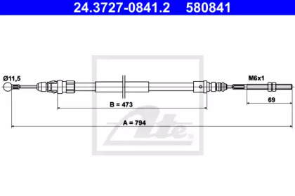 Трос ATE 24.3727-0841.2