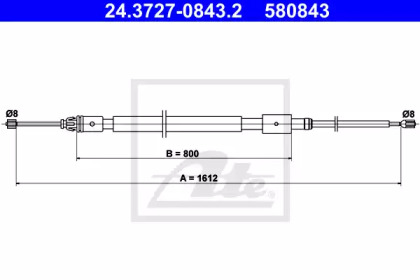 Трос ATE 24.3727-0843.2