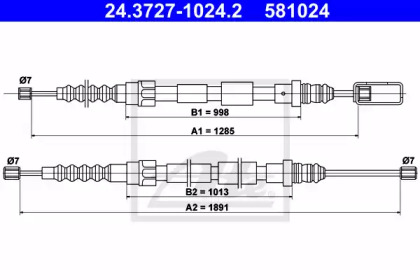 Трос ATE 24.3727-1024.2