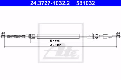 Трос ATE 24.3727-1032.2