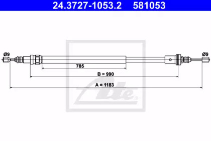 Трос ATE 24.3727-1053.2