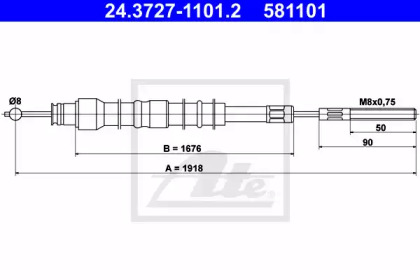 Трос ATE 24.3727-1101.2