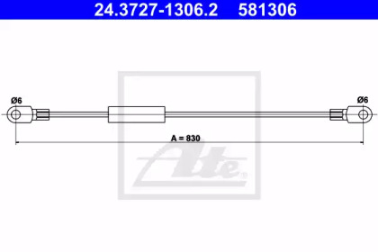 Трос ATE 24.3727-1306.2