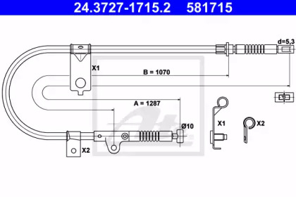Трос ATE 24.3727-1715.2