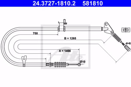 Трос ATE 24.3727-1810.2