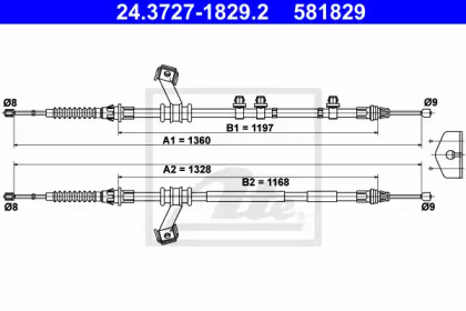 Трос ATE 24.3727-1829.2